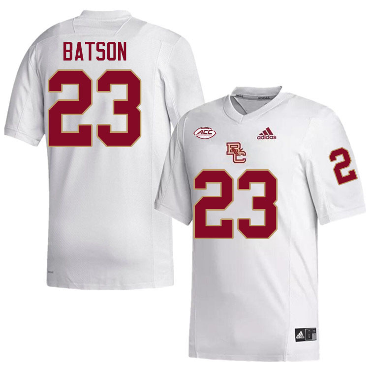 Boston College Eagles #23 Cole Batson College Football Jerseys Stitched-White